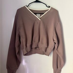 Victoria's Secret Pink V-Neck sweater cropped